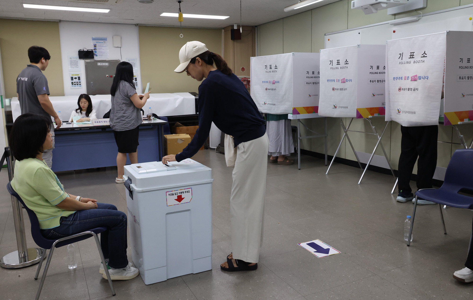 정치;국회;63지방선거;선거투표소;여의도투표소