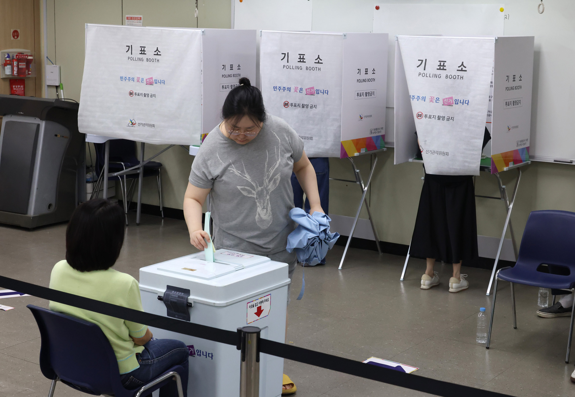 정치;국회;63지방선거;선거투표소;여의도투표소