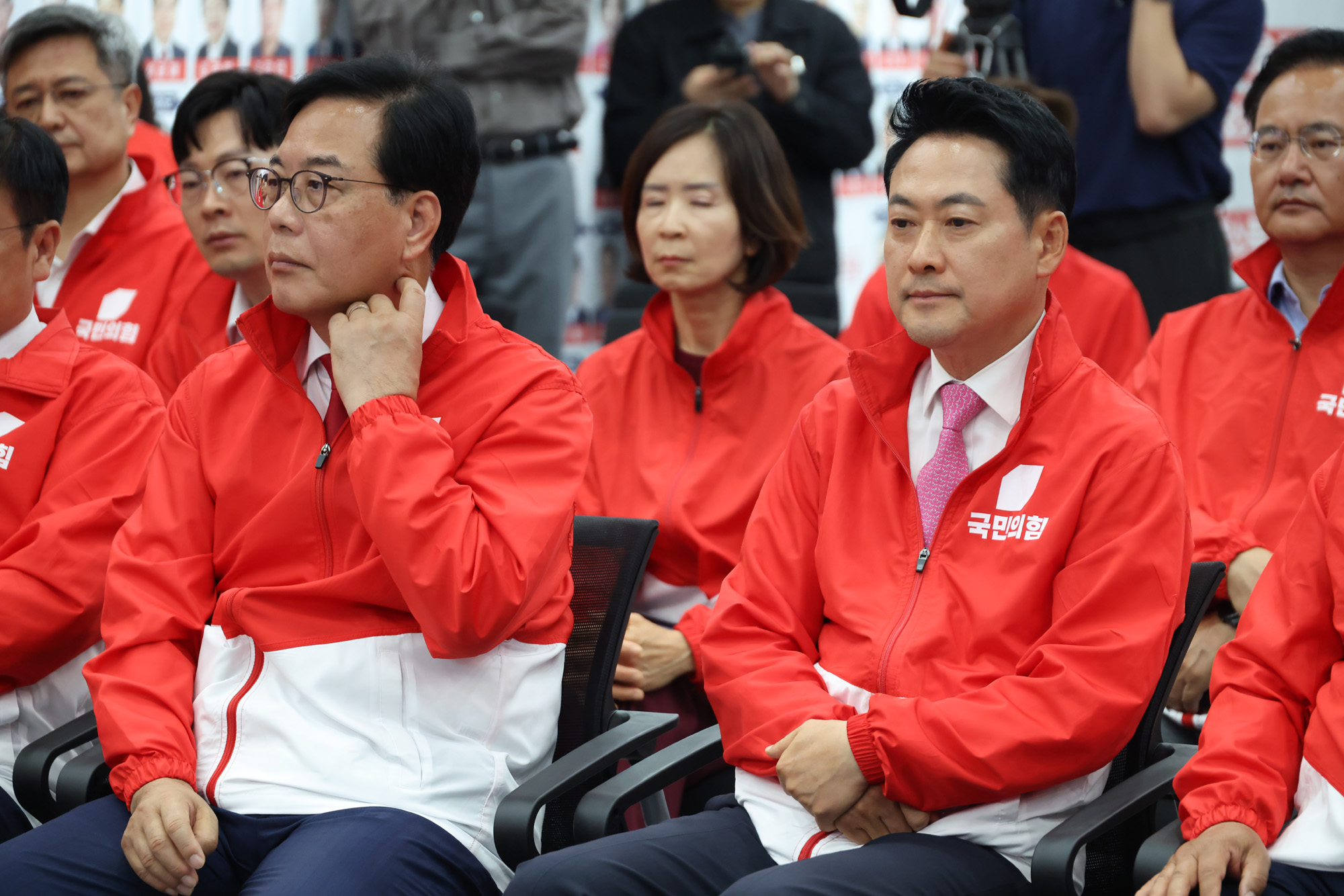 정치;국회;국민의힘개표상황실;63지방선거;장동혁;방송사출구조사발표