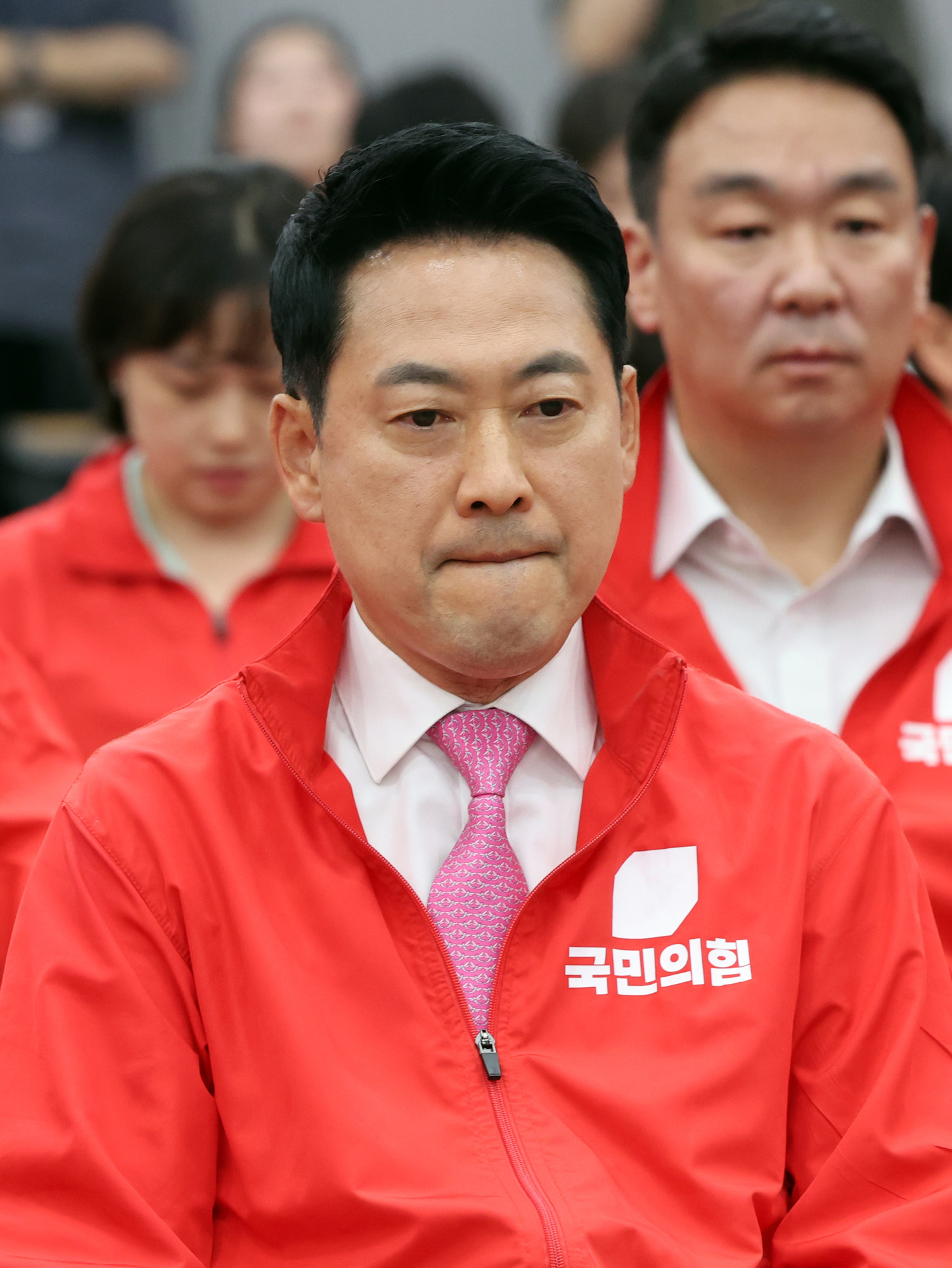 정치;정당;국민의힘개표상황실;장동혁;국민의힘방송사출구결과