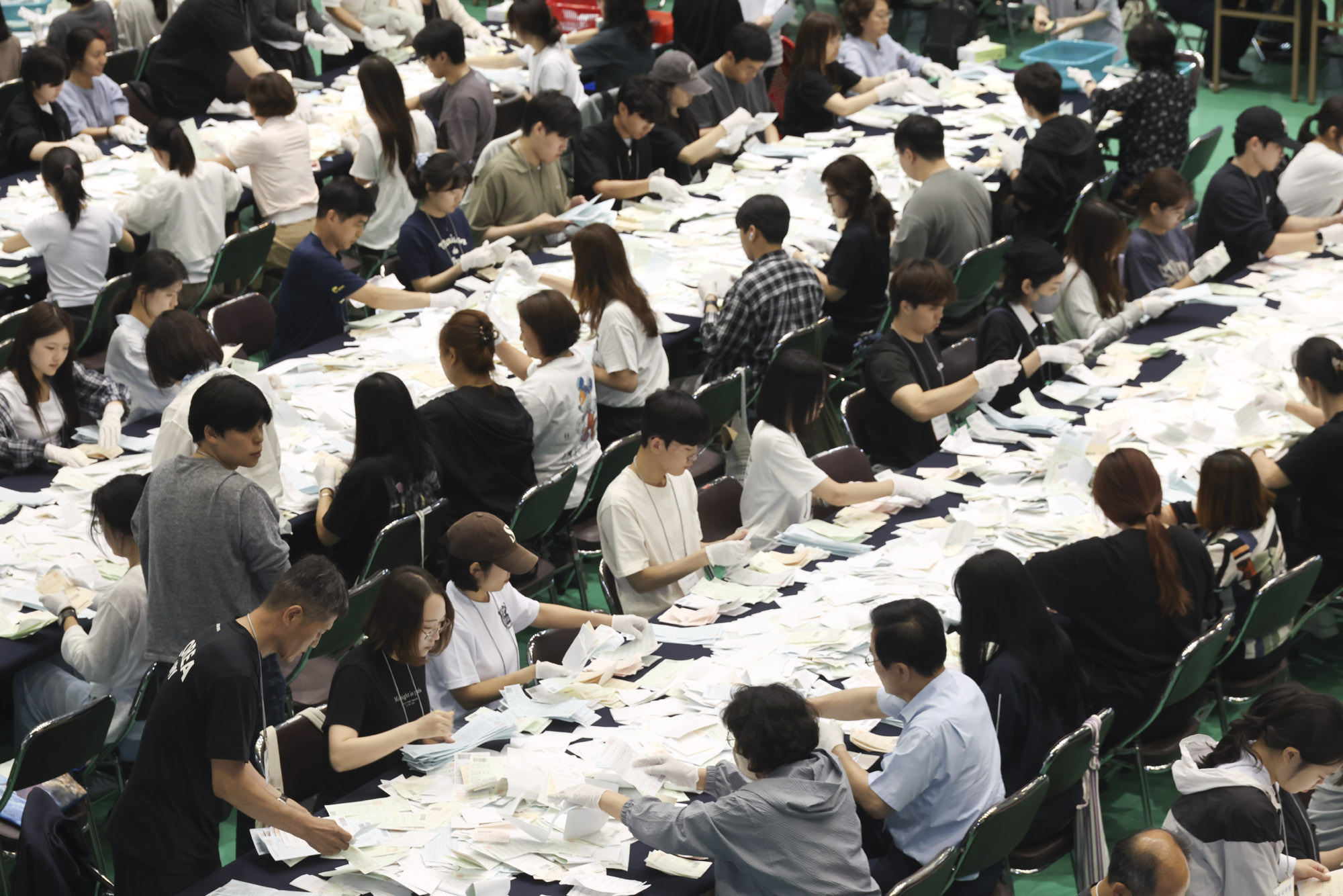 개표소;투표용지;수검표