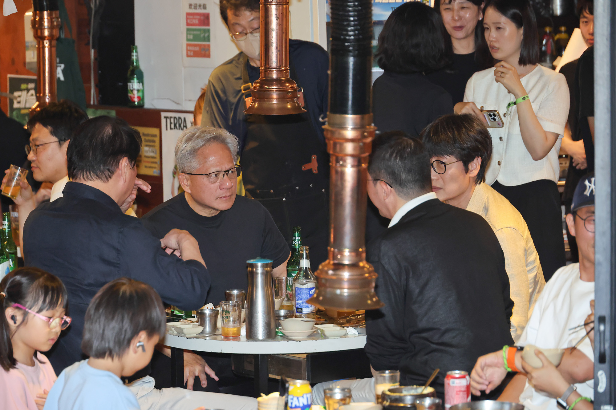 젠슨황;홍대;삼겹살;회동