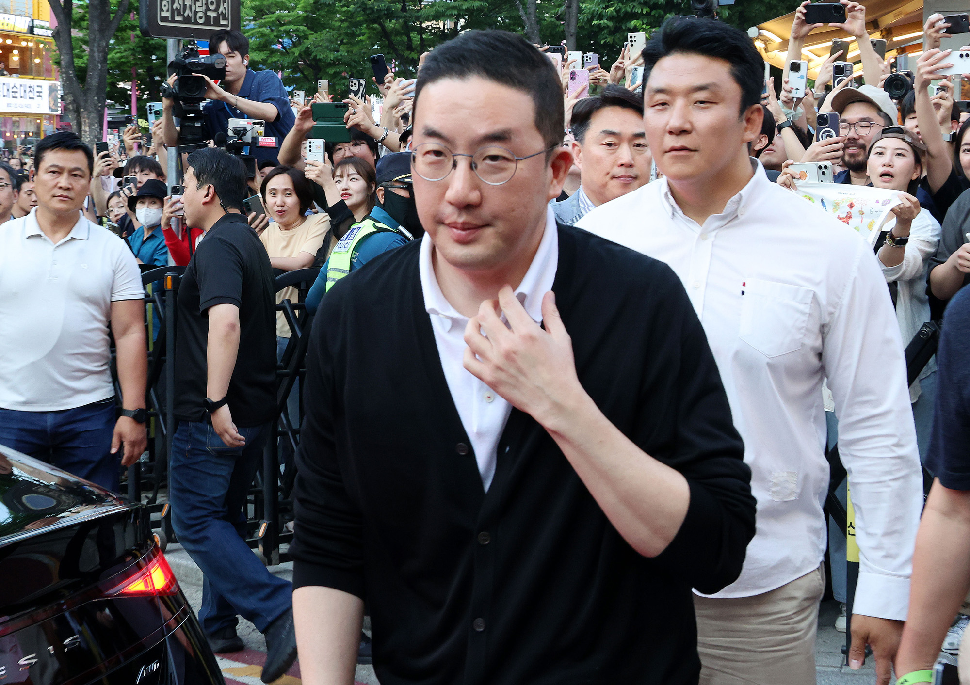젠슨황;홍대;삼겹살;회동