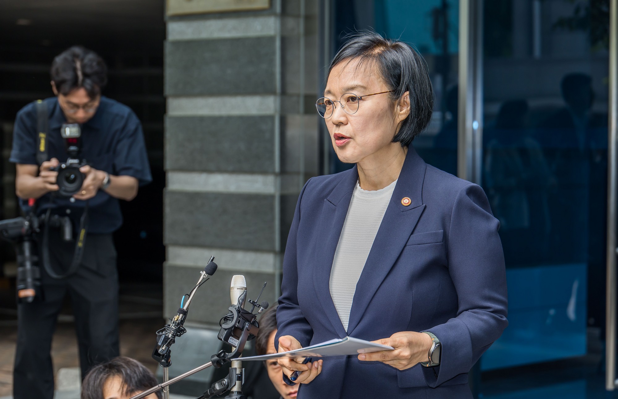 정치;행정;인물;이재명정부;국무총리후보자;한성숙;한성숙총리후보;한성숙국무총리후보자첫출근;금융감독원연수원