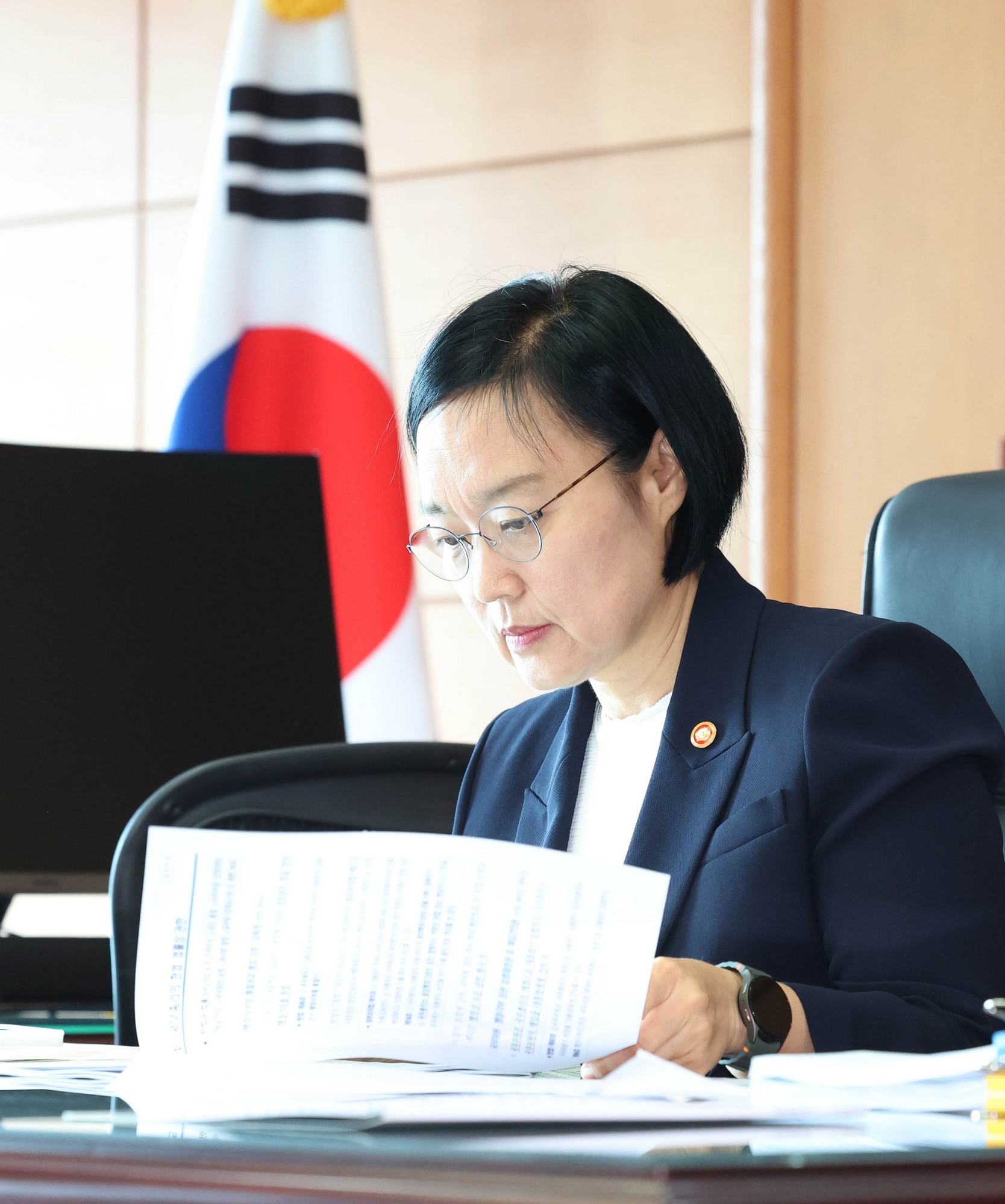 정치;행정;인물;이재명정부;국무총리후보자;한성숙;한성숙총리후보;한성숙국무총리후보자첫출근;금융감독원연수원