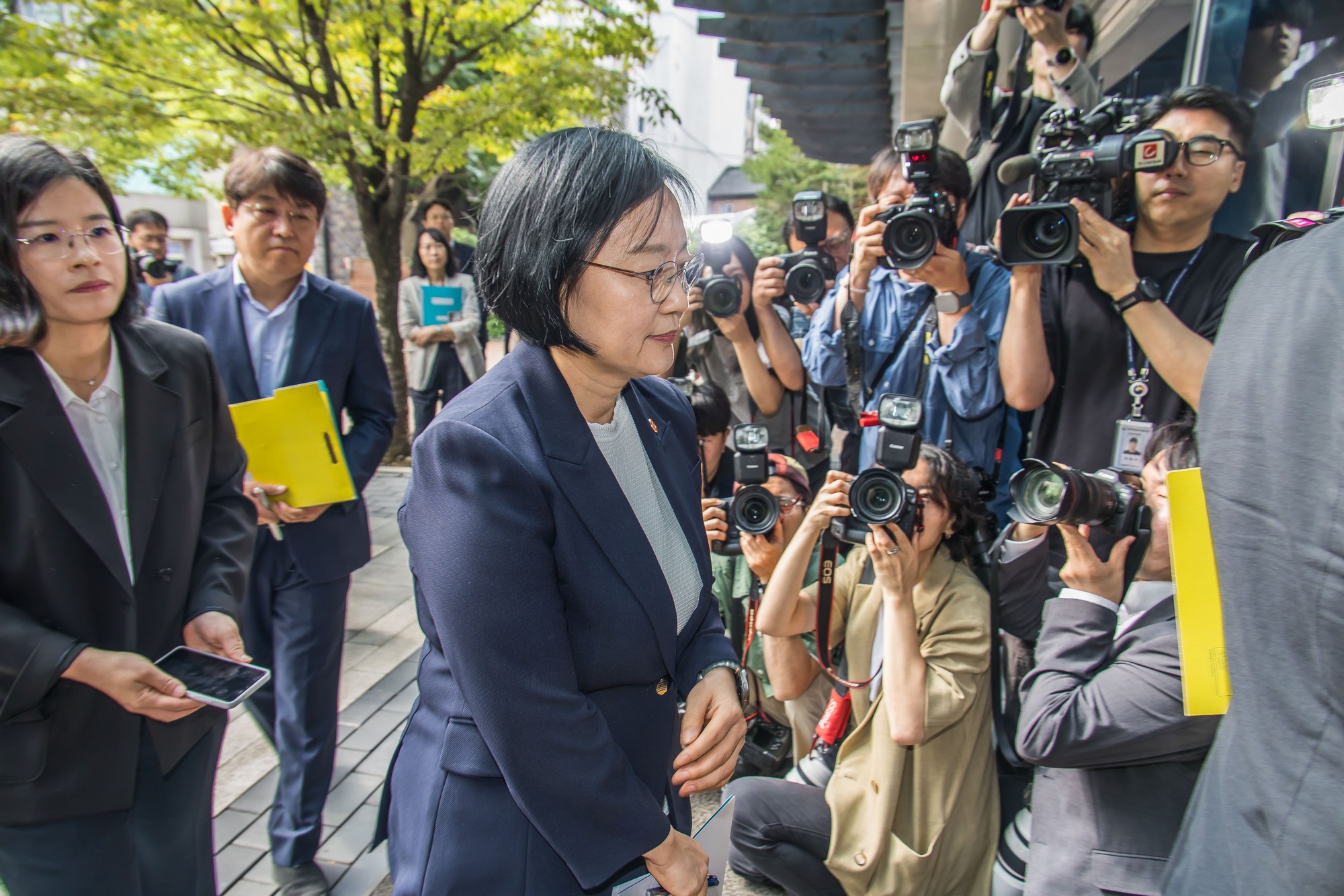 정치;행정;인물;이재명정부;국무총리후보자;한성숙;한성숙총리후보;한성숙국무총리후보자첫출근;금융감독원연수원