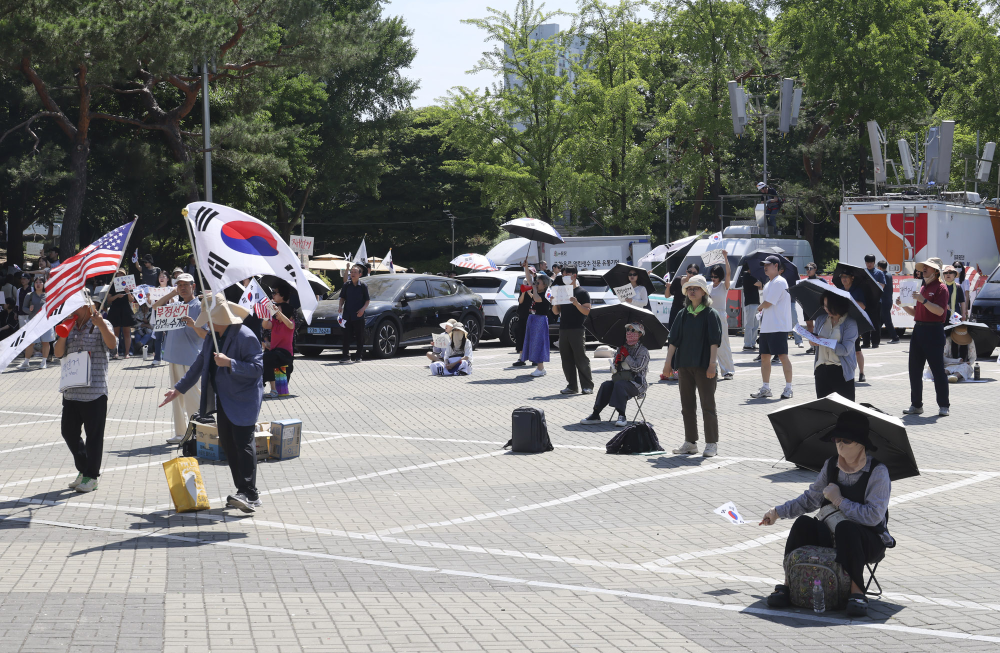 부정선거;선관위;투표용지부족;올림픽공원개표소;태극기