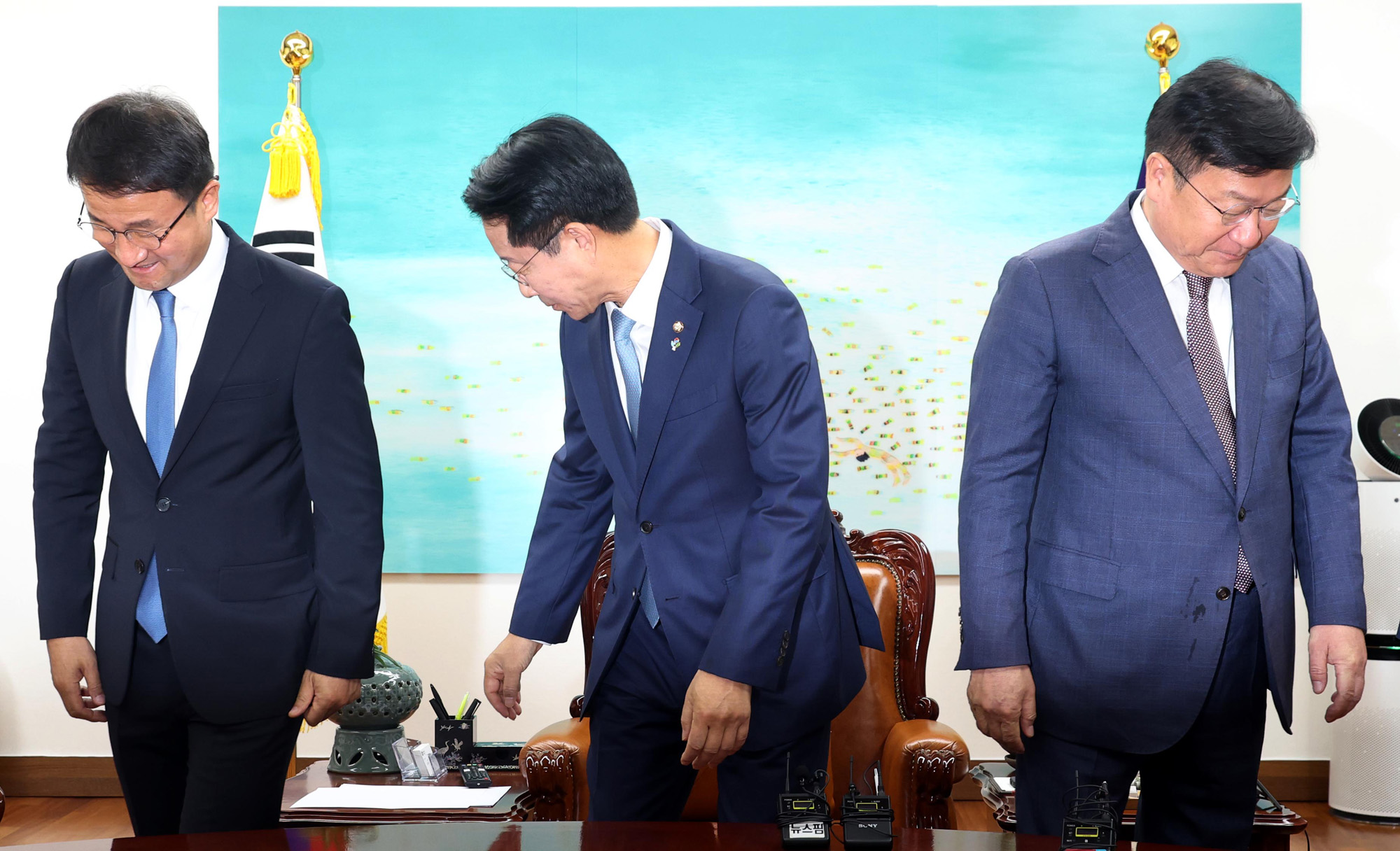 정치;국회;여야원내대표;조정식 국회의장;정점식;한병도