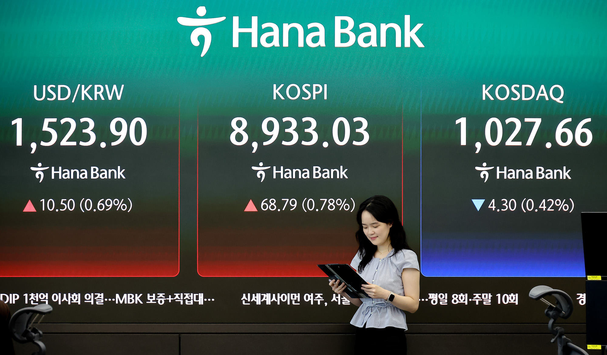 하나은행 딜링룸;코스피;코스닥;주식;주가;환율;외환;투자