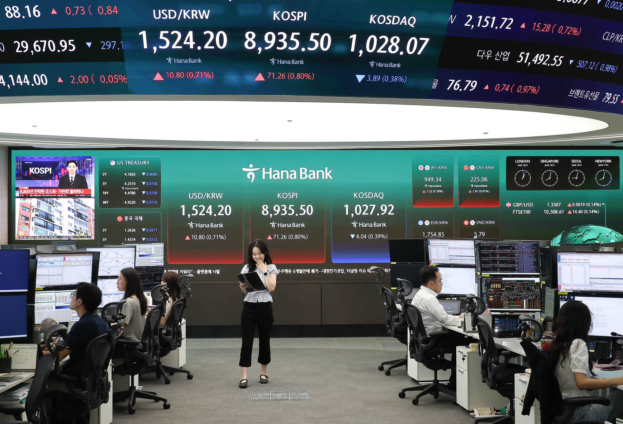 하나은행 딜링룸;코스피;코스닥;주식;주가;환율;외환;투자