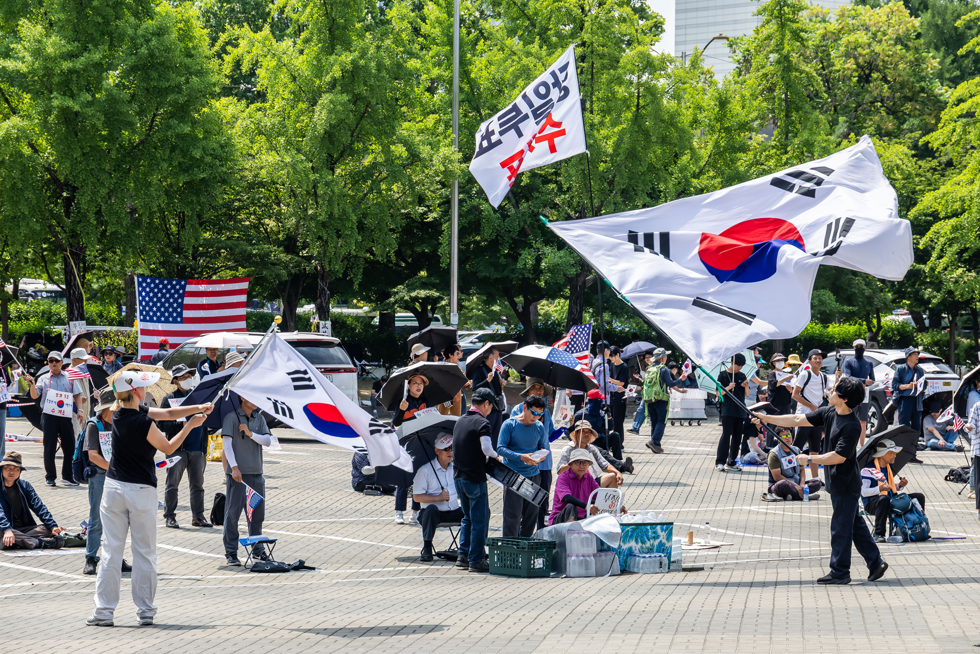 사회;집회;시위;6.3지방선거투표용지부족사태;재선거요구;부정선거주장;잠실개표소봉쇄시위;잠실개표소봉쇄극우;극우집회;태극기집회;올림픽공원투표소봉쇄