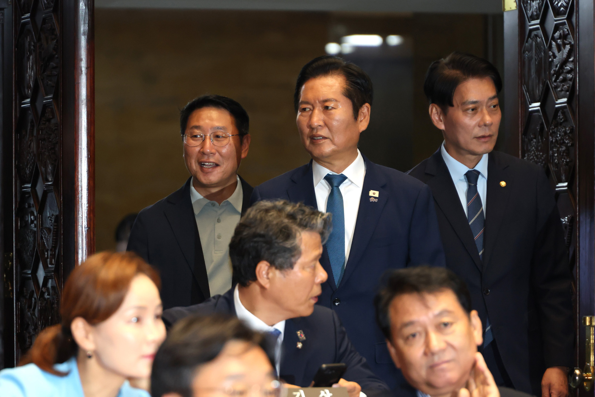 정치;국회;의원총회;더불어민주당;정청래