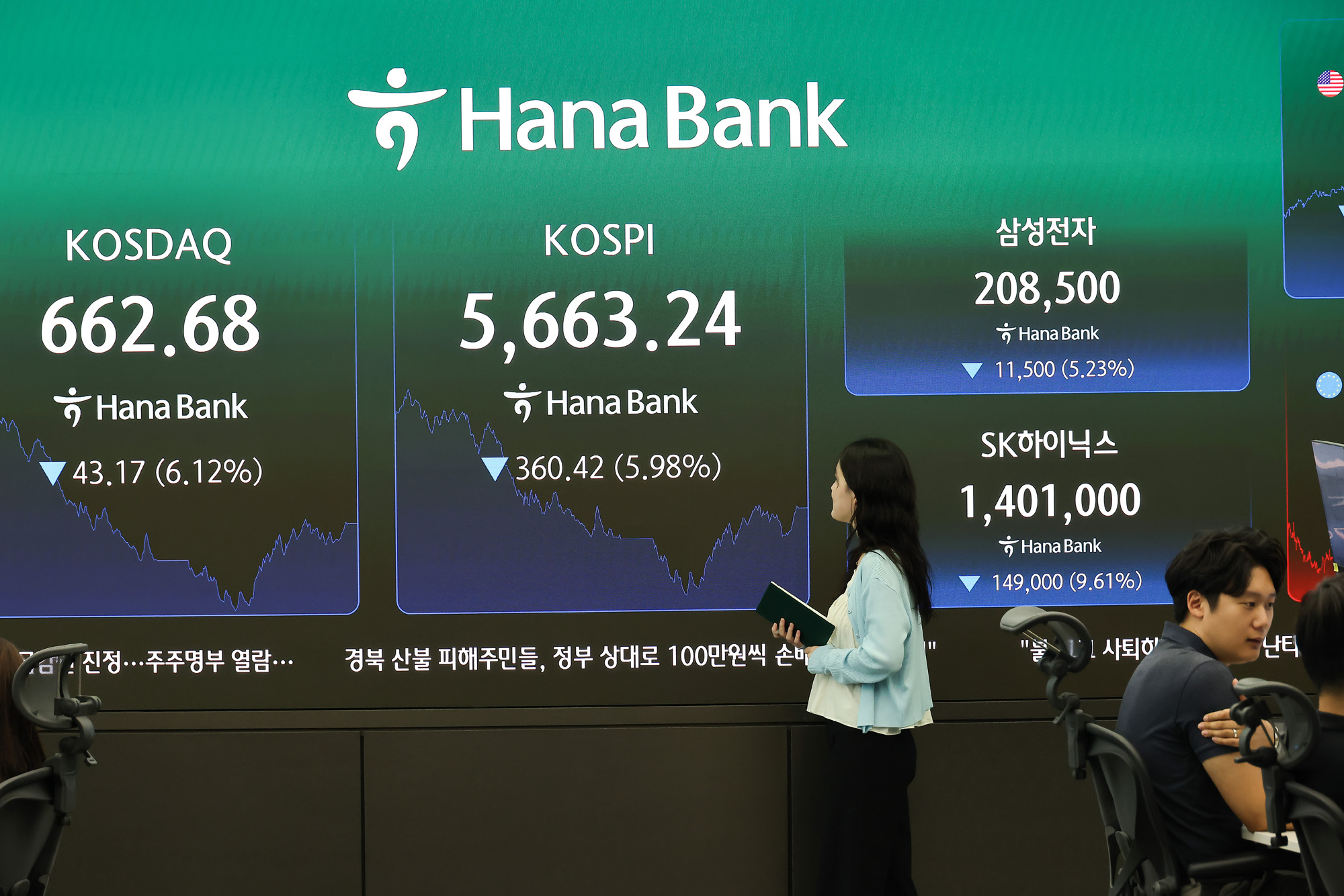 하나은행;딜링룸;주식;주가;환울;코스피;코스닥