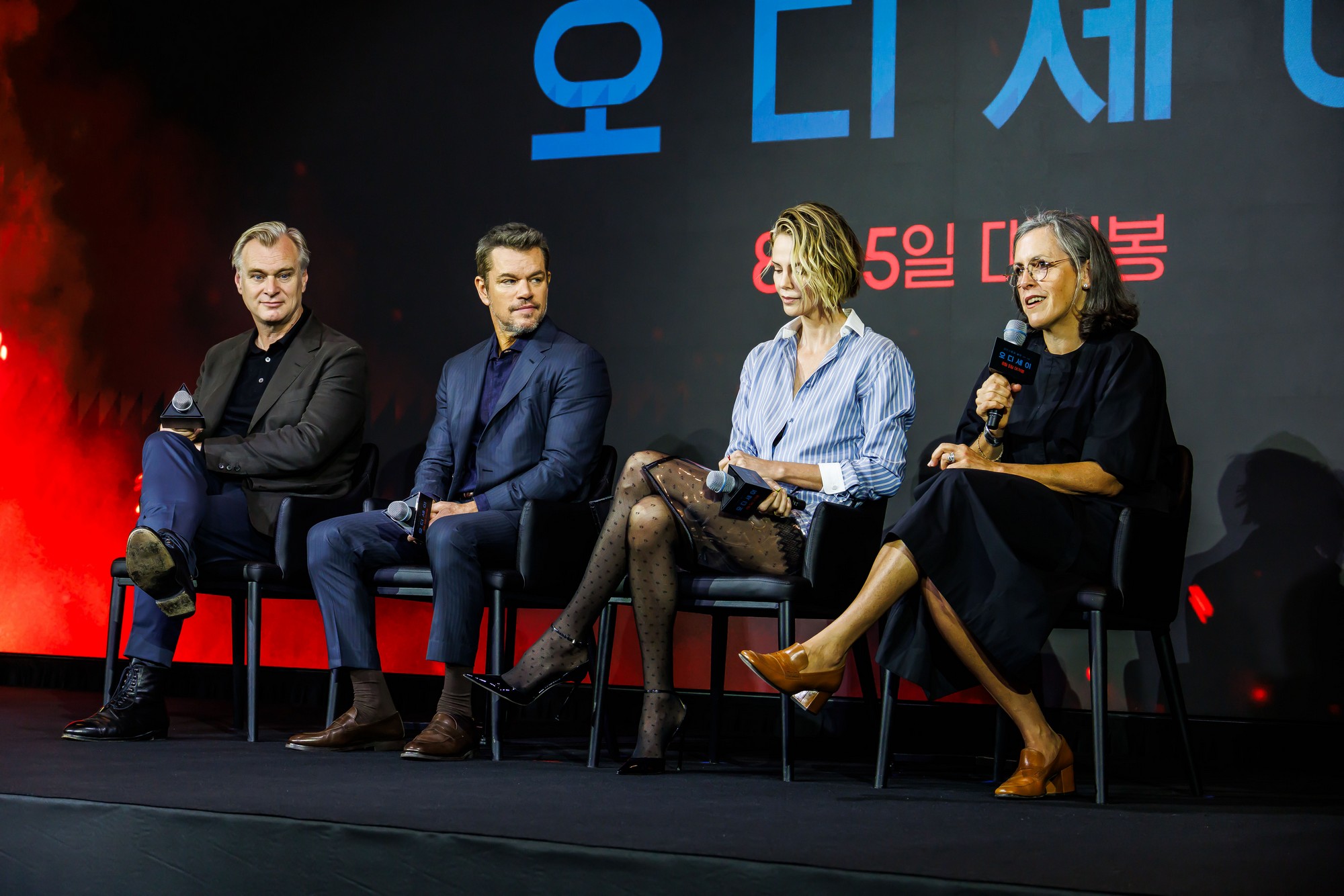 영화;해외영화;오디세이내한기자간담회;크리스토퍼놀란감독;엠마토마스프로듀서;맷데이먼;샤를리즈테론;포시즌스호텔