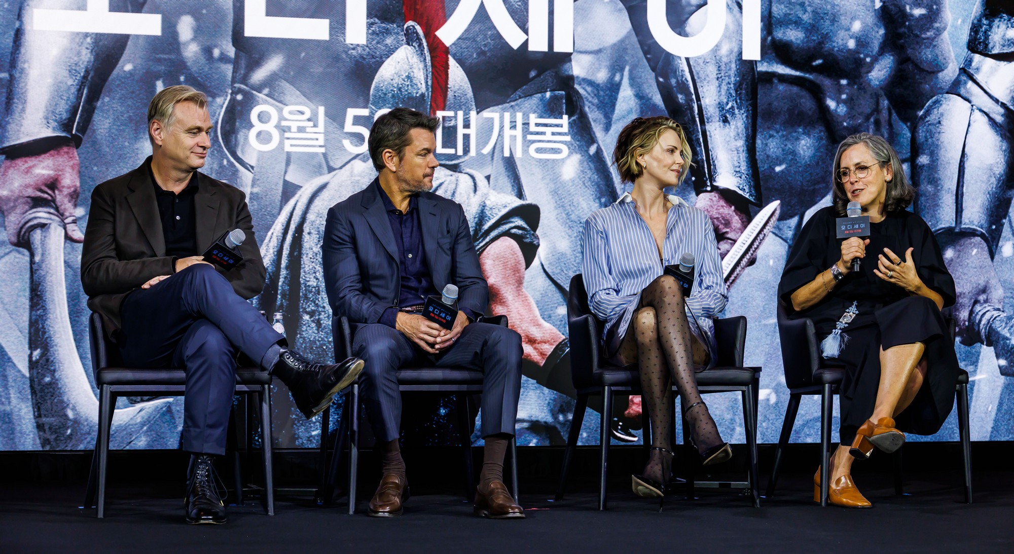 영화;해외영화;오디세이내한기자간담회;크리스토퍼놀란감독;엠마토마스프로듀서;맷데이먼;샤를리즈테론;포시즌스호텔