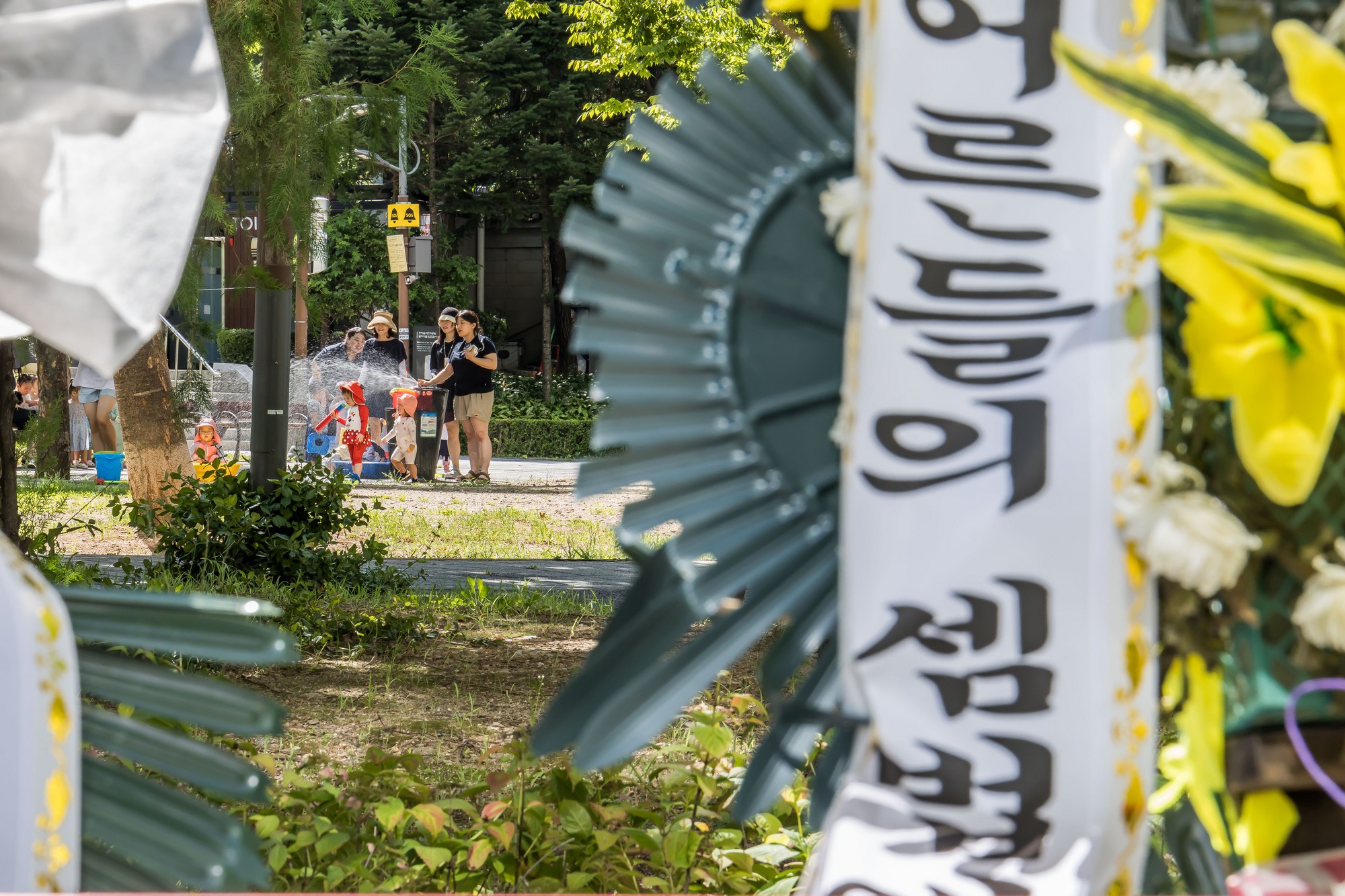 사회;세태;경제;부동산;용산어린이정원;근조화환;용산어린이정원아파트;용산어린이정원임대주택;서울주택;부동산;용산기지부지