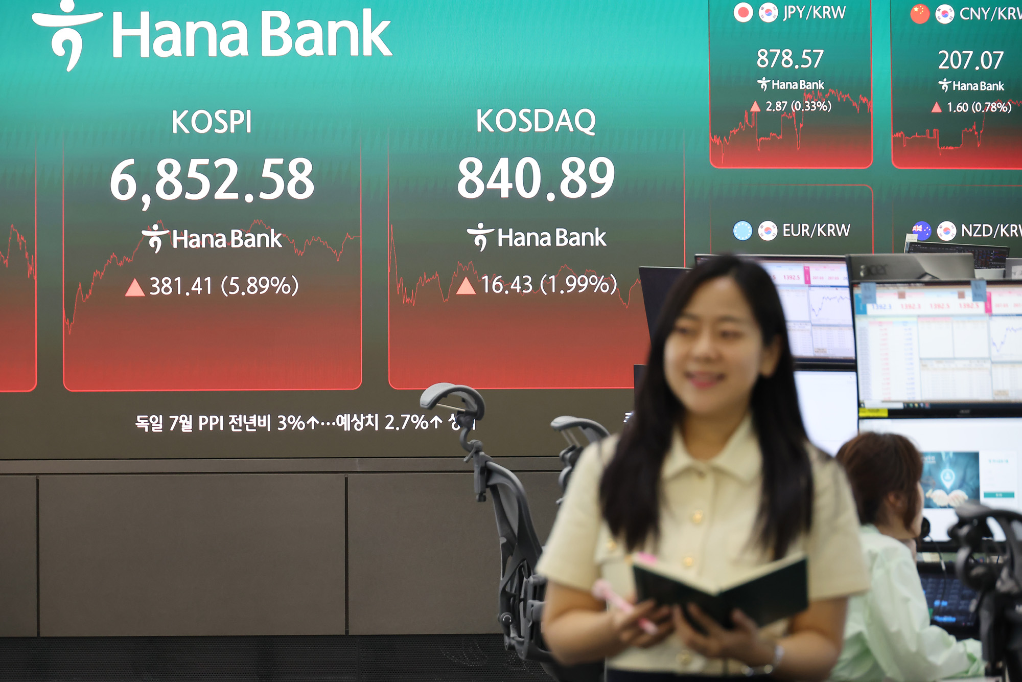하나은행;딜링룸;주식;주가;코스피;코스닥;하이닉스;삼성전자