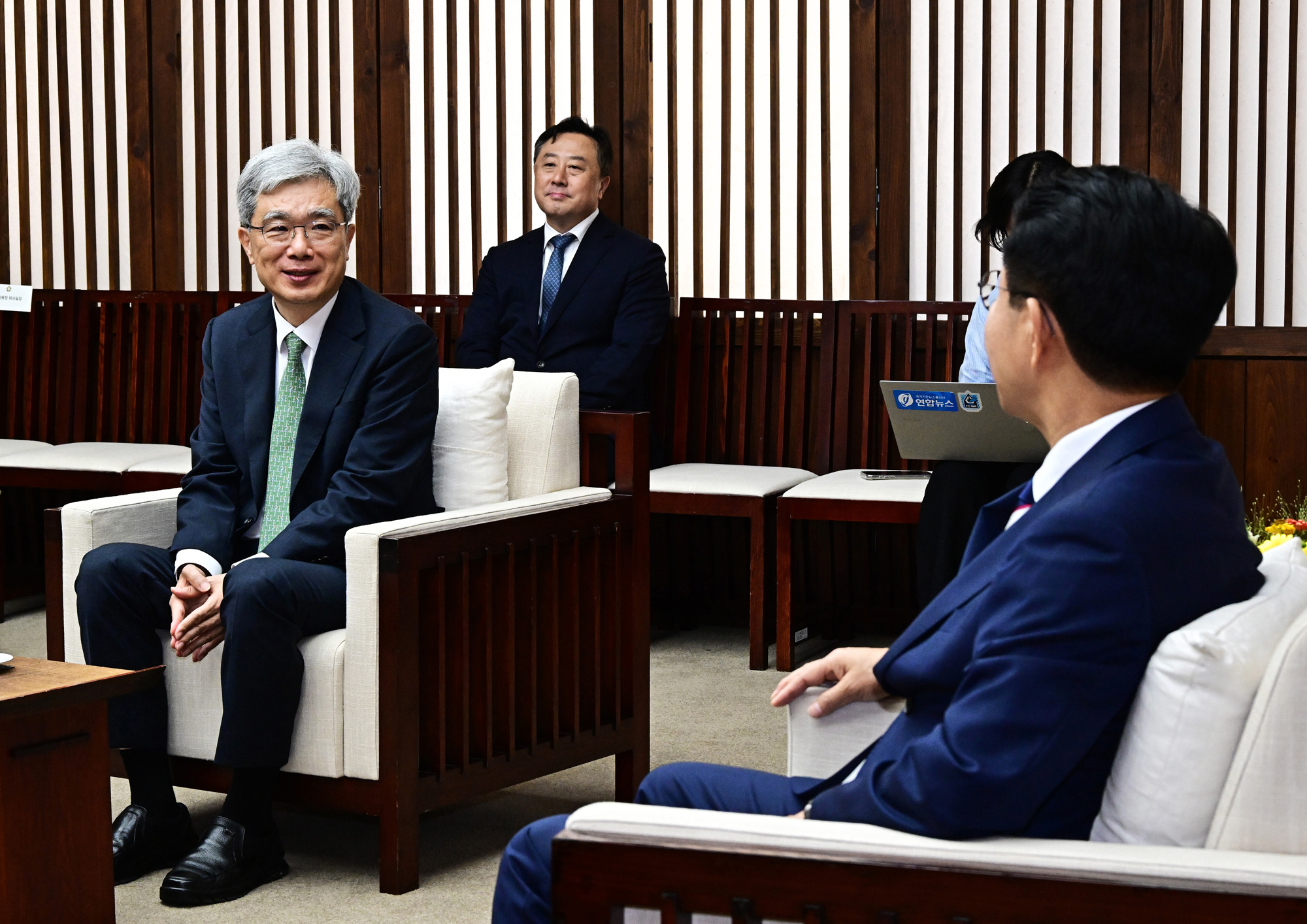 정치;국회;정기국회 개원식 사전환담;조정식 국회의장;5부요인