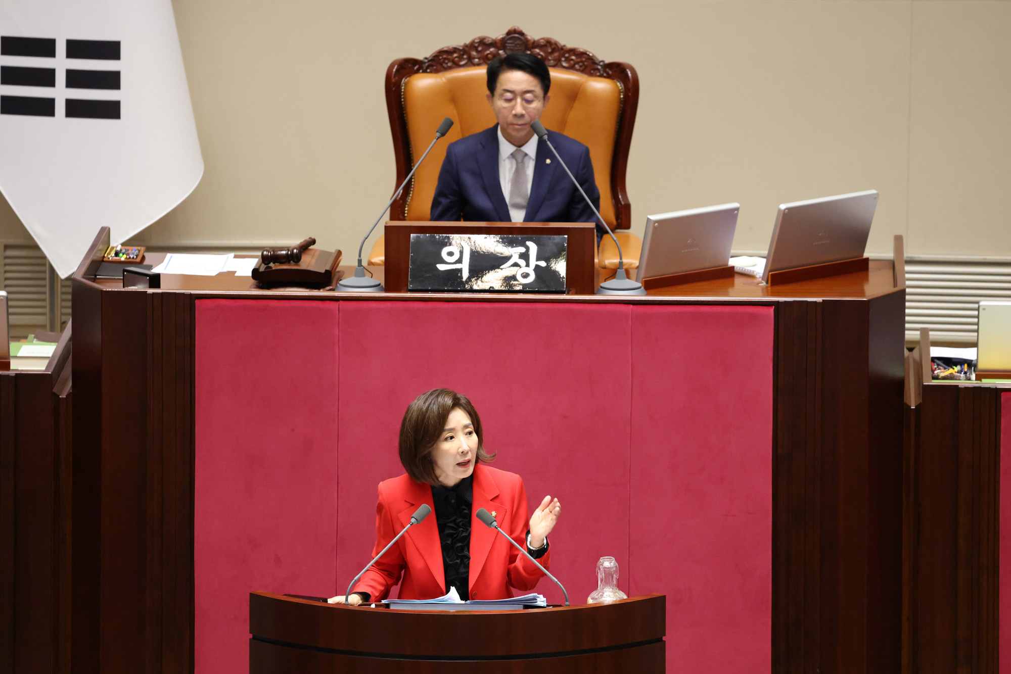 국회;정치;대정부질문;나경원;한성숙 국무총리