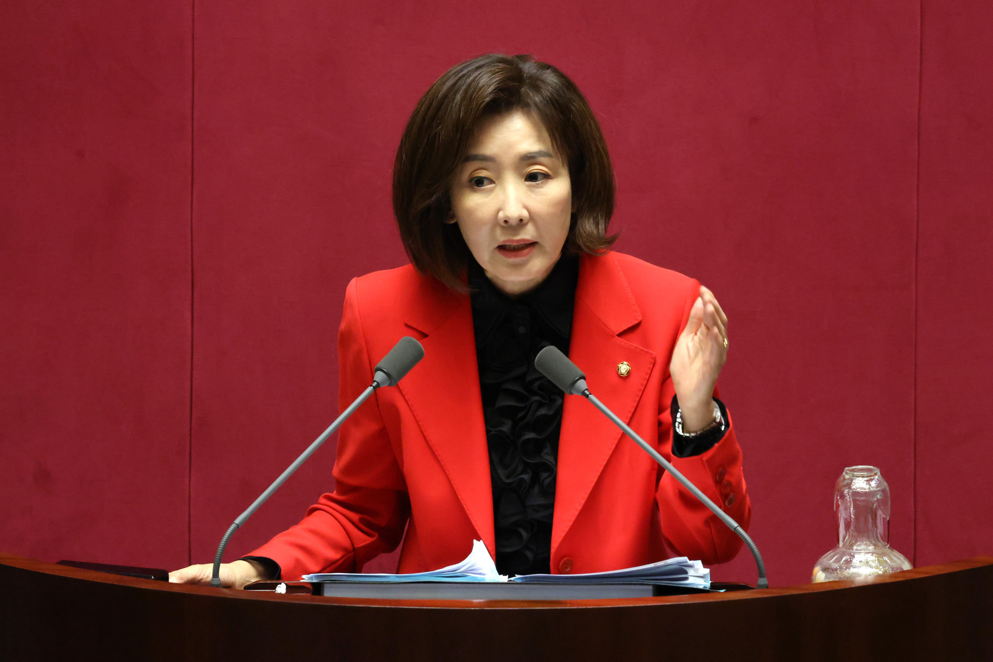 국회;정치;대정부질문;나경원;한성숙 국무총리