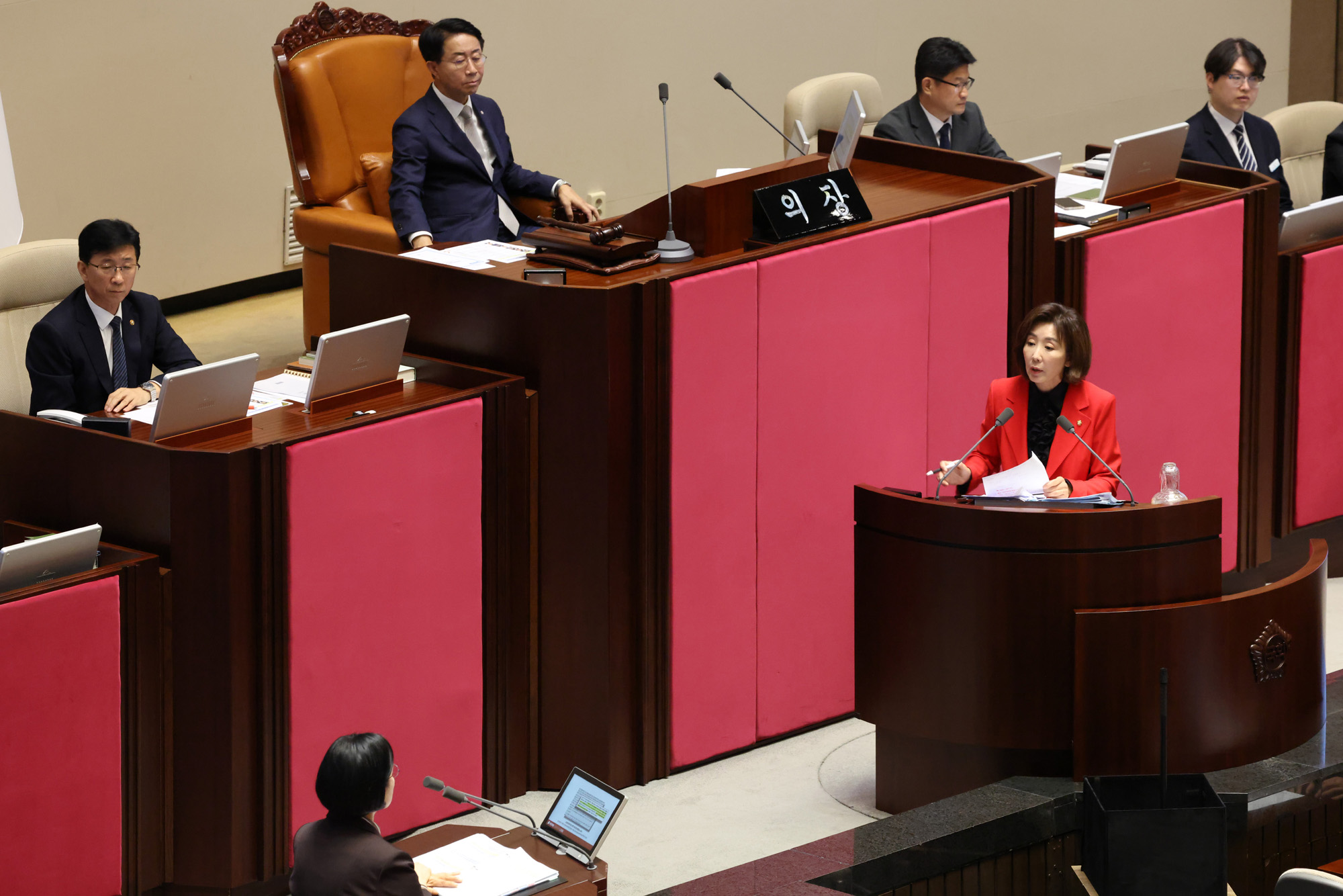 국회;정치;대정부질문;나경원;한성숙 국무총리