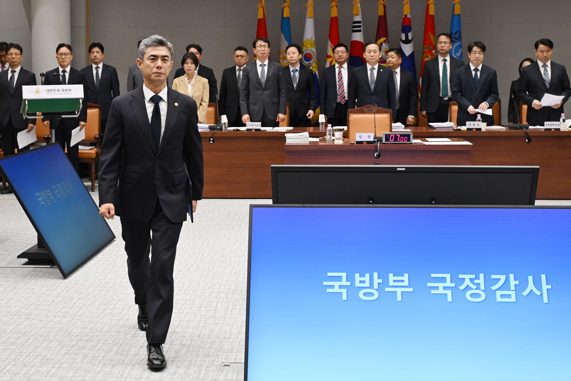 정치;국정감사;국방위원회의 국방부;국정감사;강신철 장관