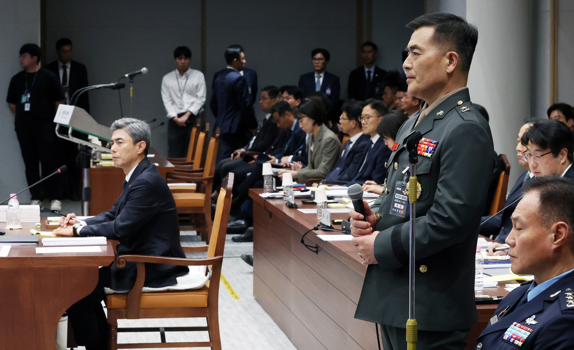 정치;국정감사;국방위원회의 국방부;국정감사;강신철 장관