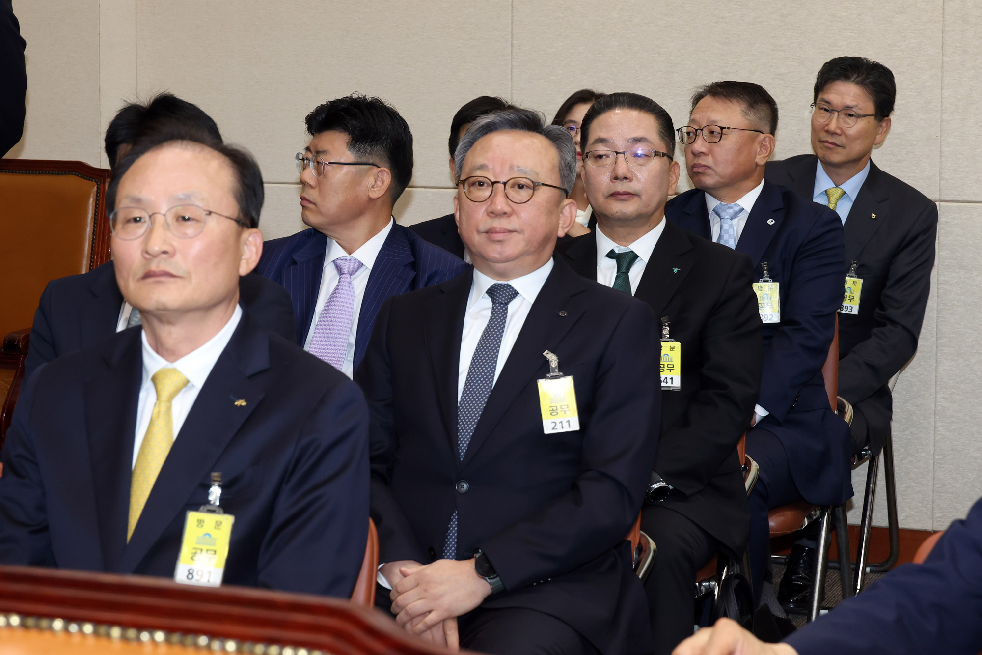 이환주 KB국민은행장;정상혁 신한은행장;이호성 하나은행장;정진완 우리은행장;강태영 NH농협은행장정무위원회;국정감사