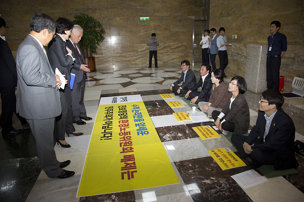 정치/정당/정의당/농성