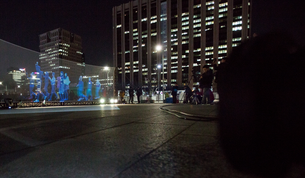 유령집회/유령/유령시위/홀로그램/광화문/광화