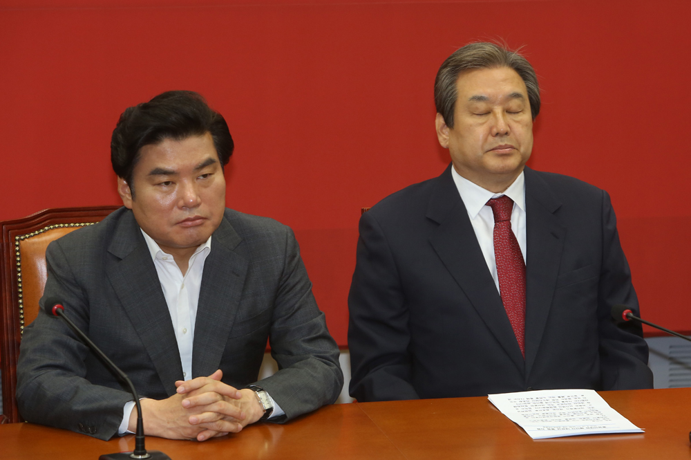 정치/새누리당/김무성사퇴/선대위해단식/