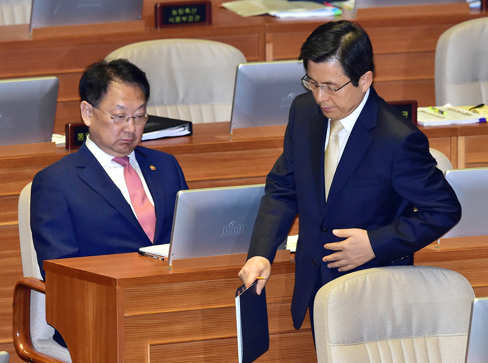 정치/국회/사드배치/긴급현안질문/황교안