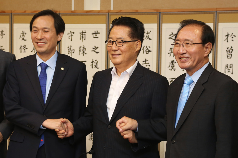 정치/국회/야3당/원내대표/우상호/박지원/노회찬