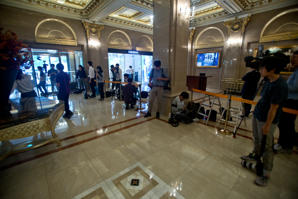 롯데호텔,신격호 건강,롯데호텔 취재진,롯데호텔 로비 취재진