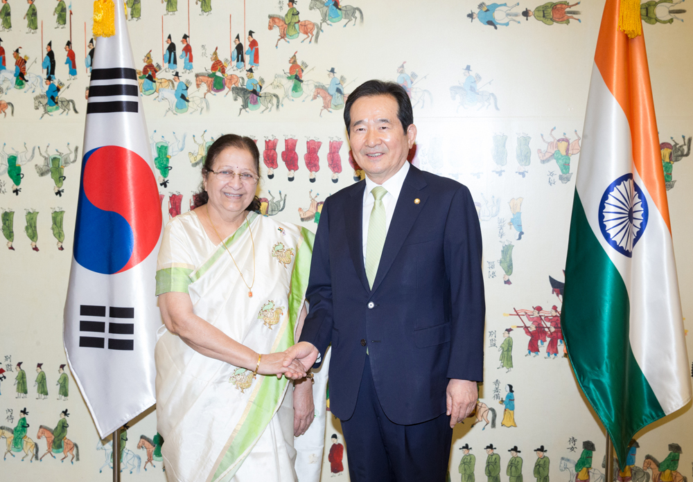 정치/정세균/국회의장/인도하원의장/